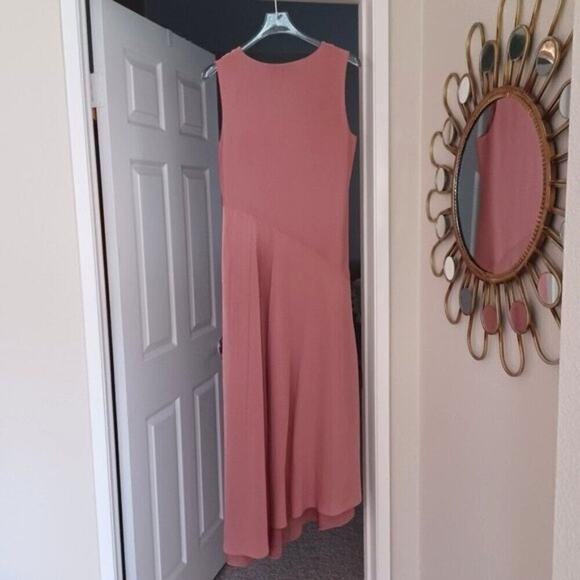 Theory 90s V-Neck Maxi Dress Dusty Carnation Size 4 Excellent Condition - Picture 5 of 12